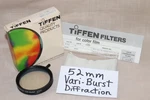 New Vtg Tiffen 52MM Vari-burst 1 Diffraction Filter Usa Rainbow Holographic. Fixed Price $29.99.