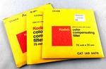 3 Kodak 75X75MM Color Compensating Filters CC10B CC10M CC40R Nos. Fixed Price $46.74.