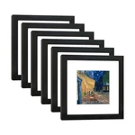 8X8 Frame Set Of 6 With Real Glass For Pictures 5X5 Mat W.... Fixed Price $61.57.